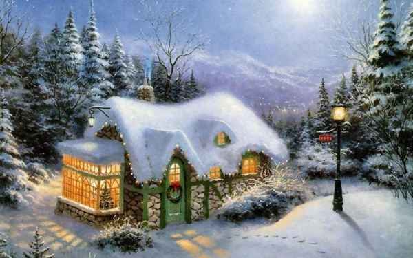 Рисуем зимний домик, или Какое чудо приносит счастье